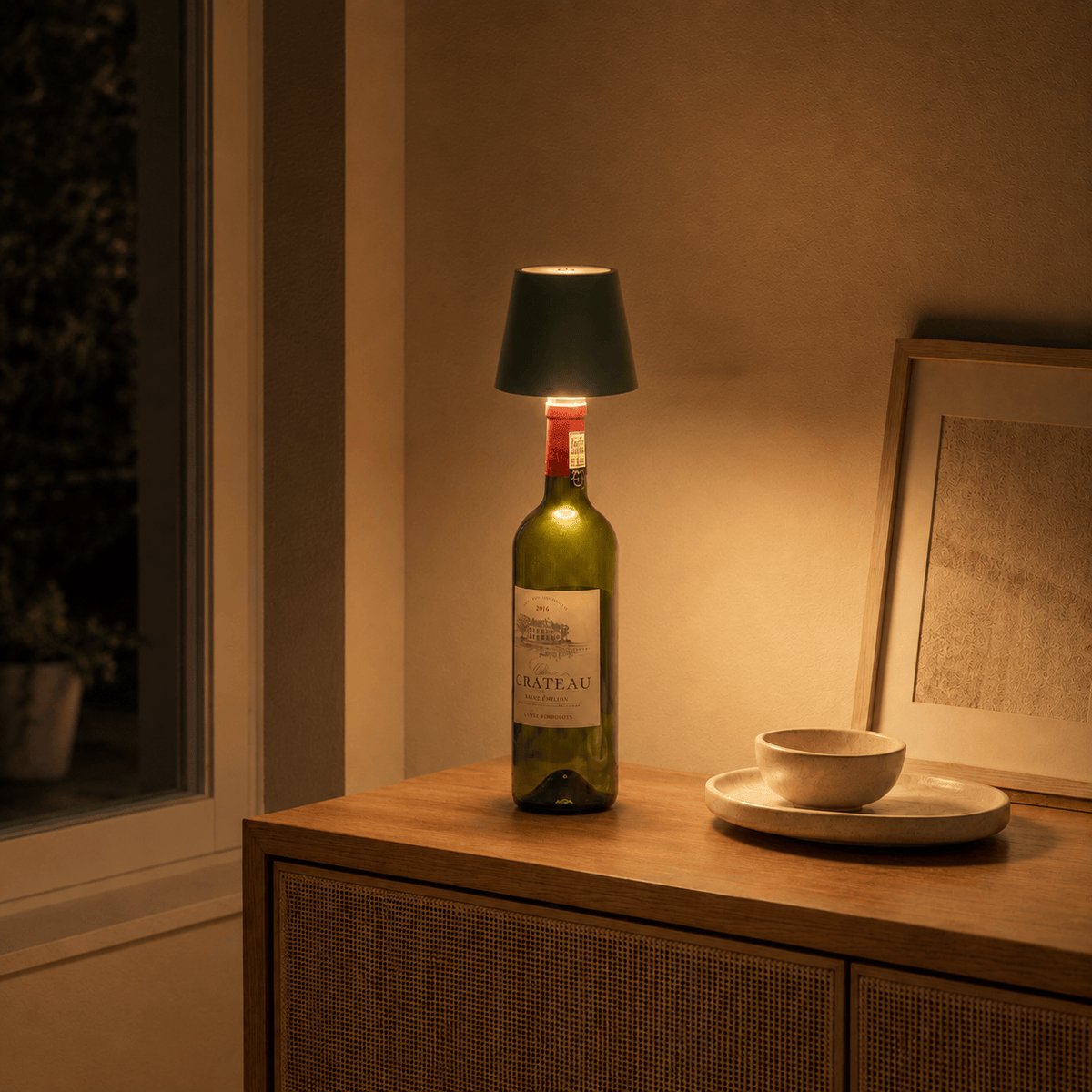 Rise-Light Kabellose wiederaufladbare LED-Flaschenleuchte