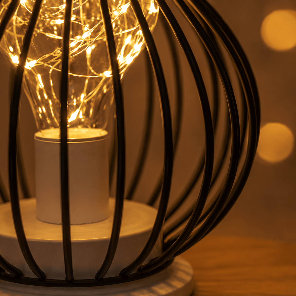 Rise-Light Kabellose LED Tischlampe batteriebetrieben, Dimmbar, Skandinavisches Design