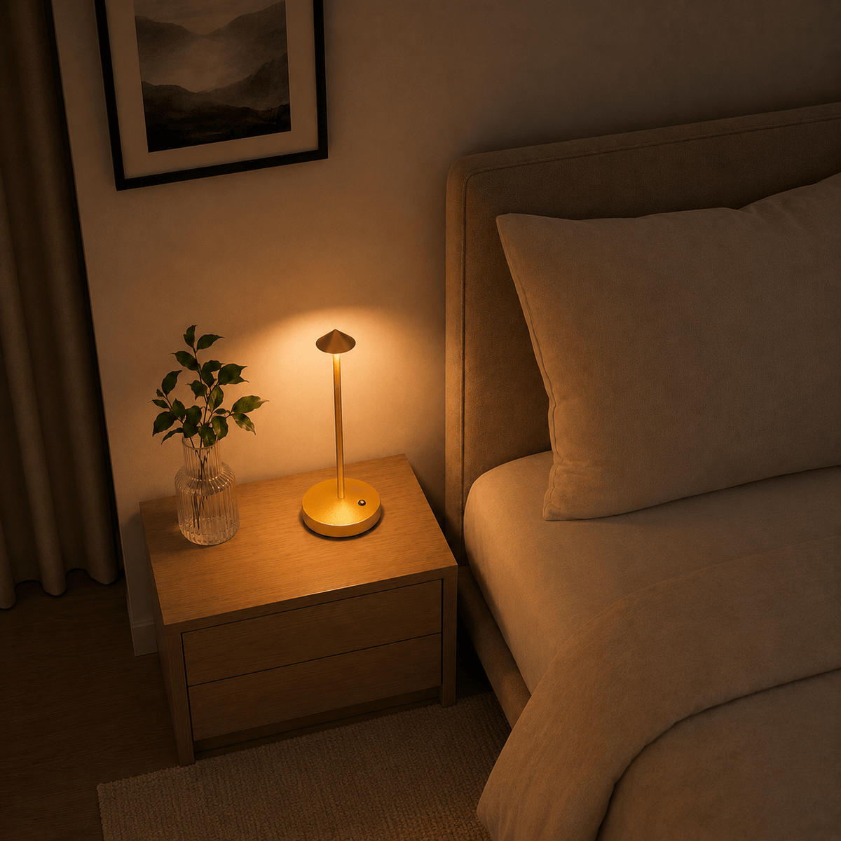 Rise-Light Moderne Tischlampe Skandinavisch, Warmes Licht, Kompaktes Design