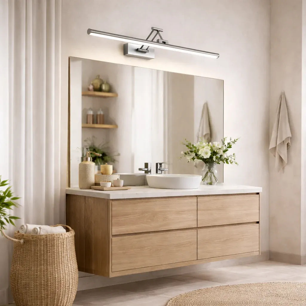Rise-Light Silber Badezimmer Stehlampe