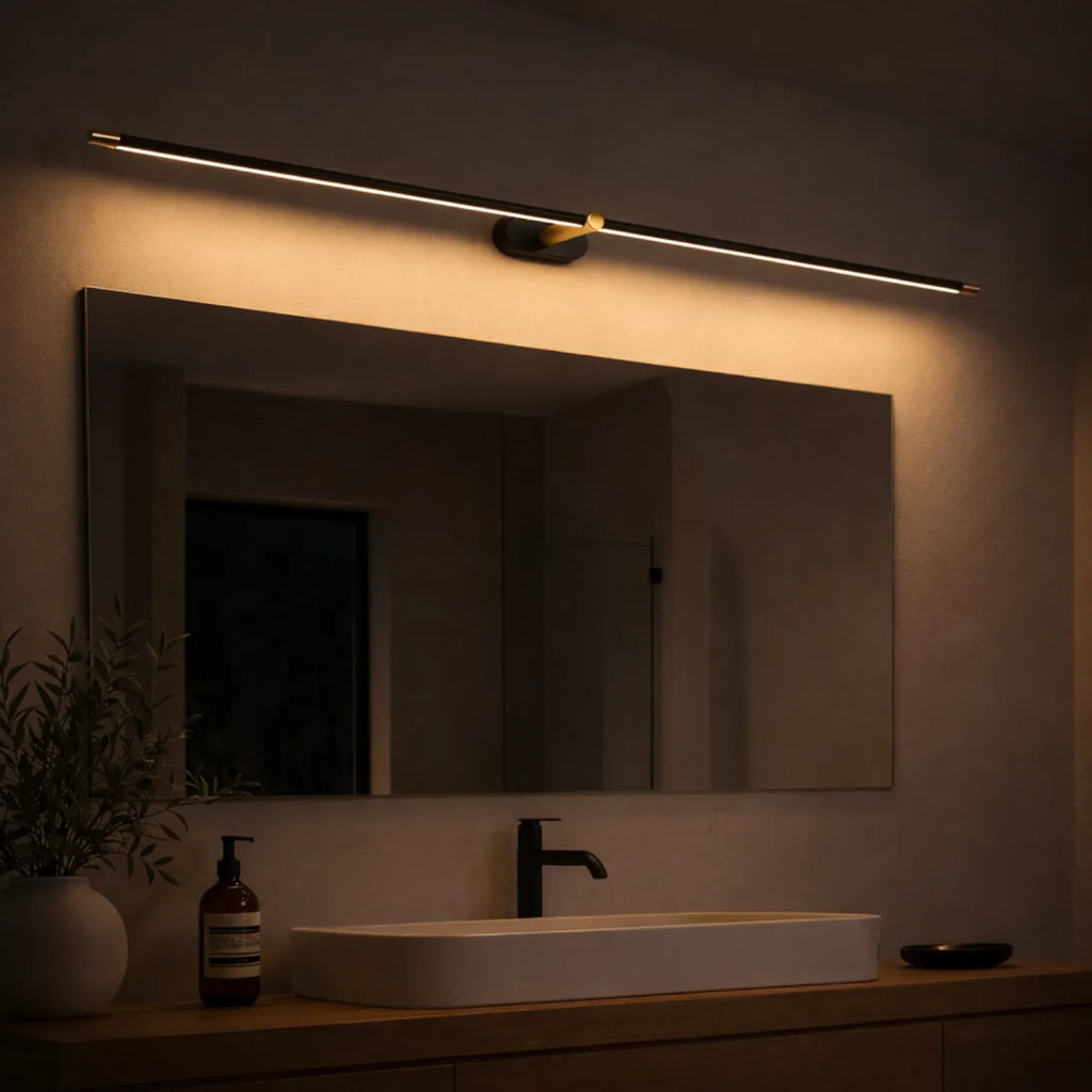 Rise-Light Schwarz / Warm Badezimmer wandleuchte led