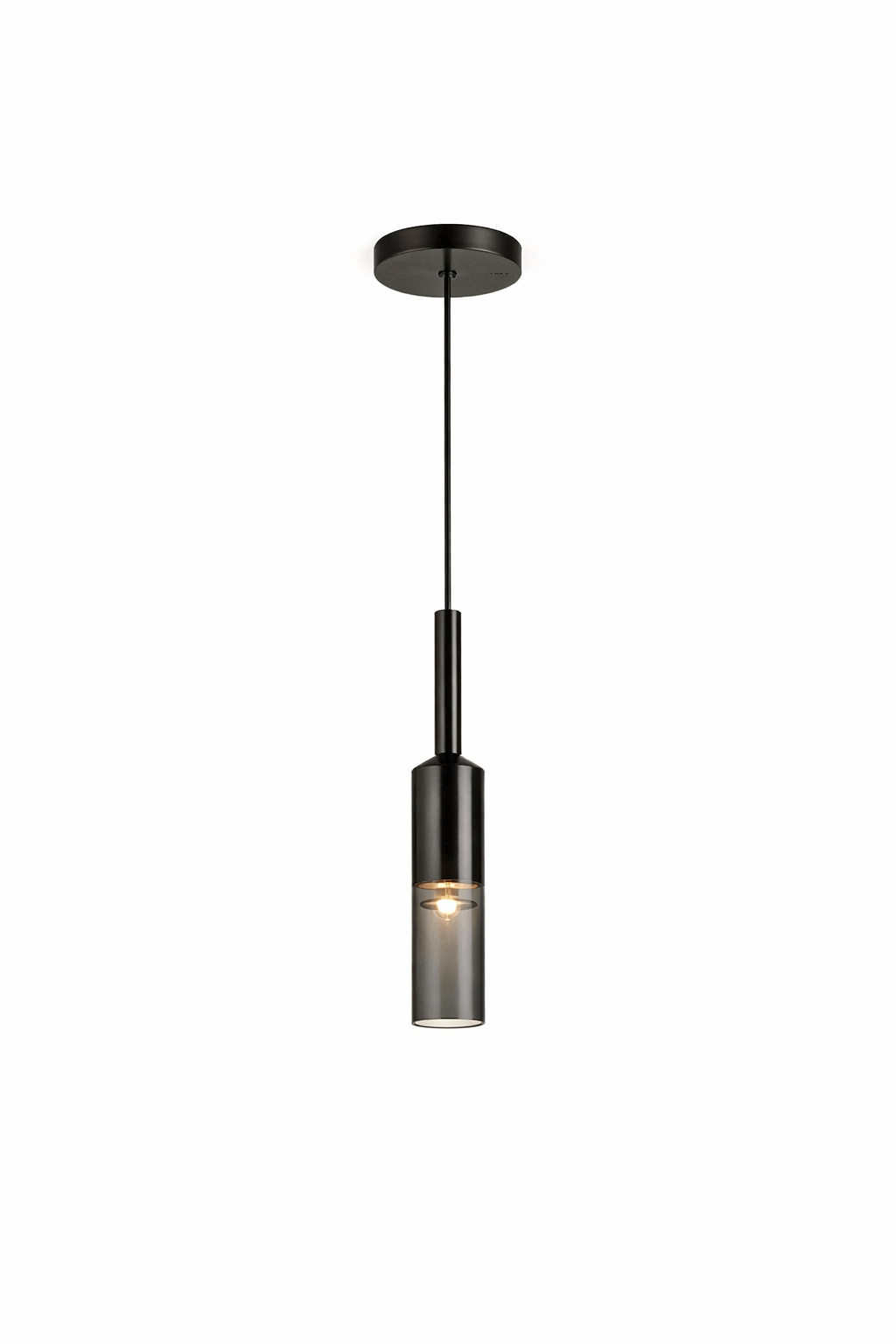 Rise-Light Schwarz / 1 Deckenleuchte aus glas