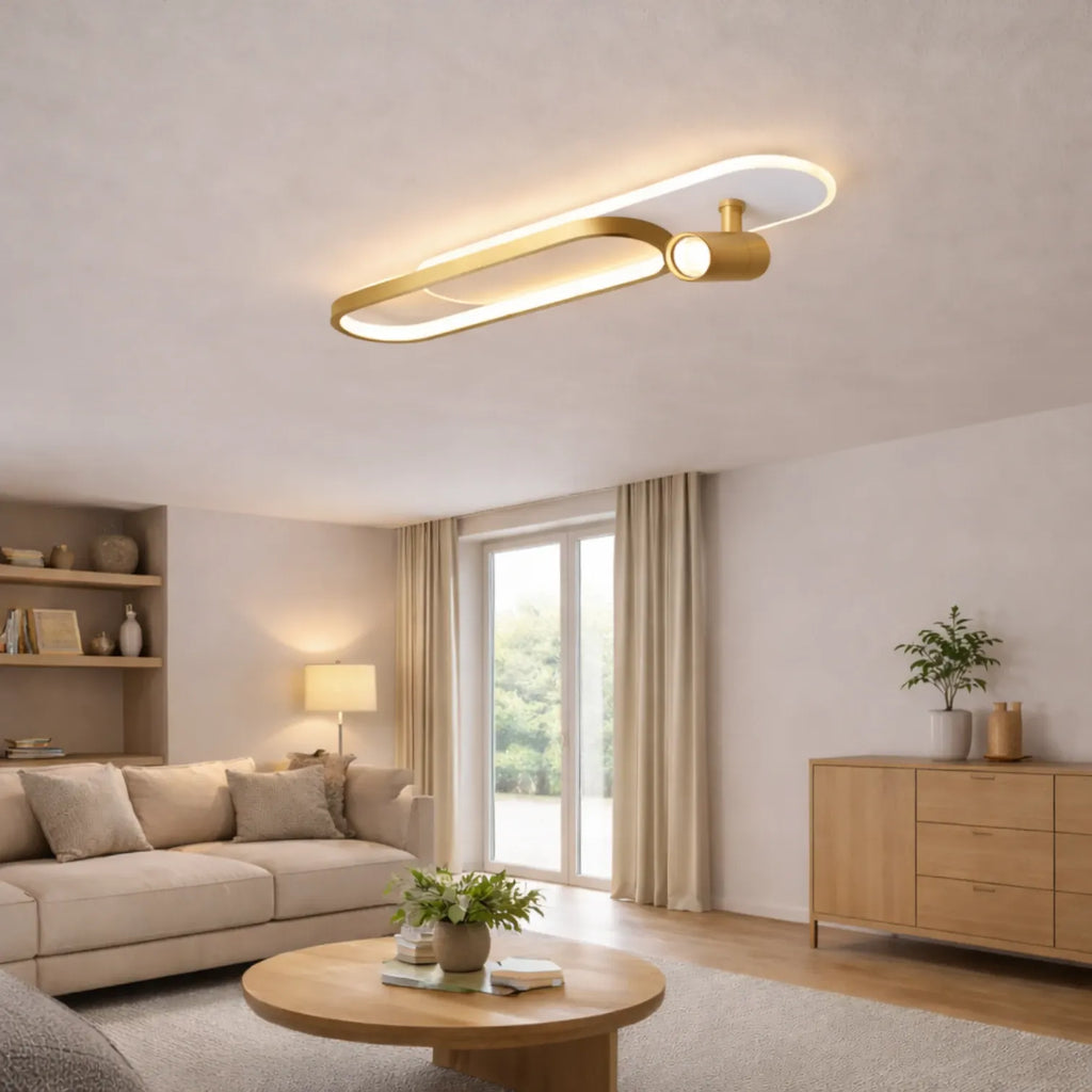 Rise-Light Gold Deckenleuchte flur