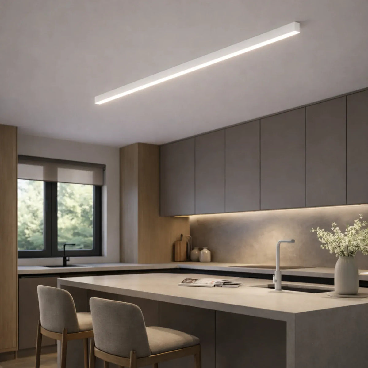 Rise-Light Weiß / 60 cm Deckenleuchte Modern Suora