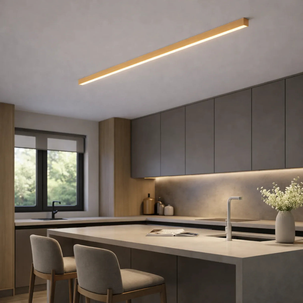 Rise-Light bois / 60 cm Deckenleuchte Modern Suora
