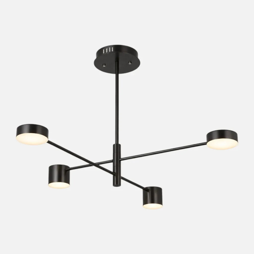 Rise-Light Schwarz / 4 Deckenleuchte wohnzimmer modern
