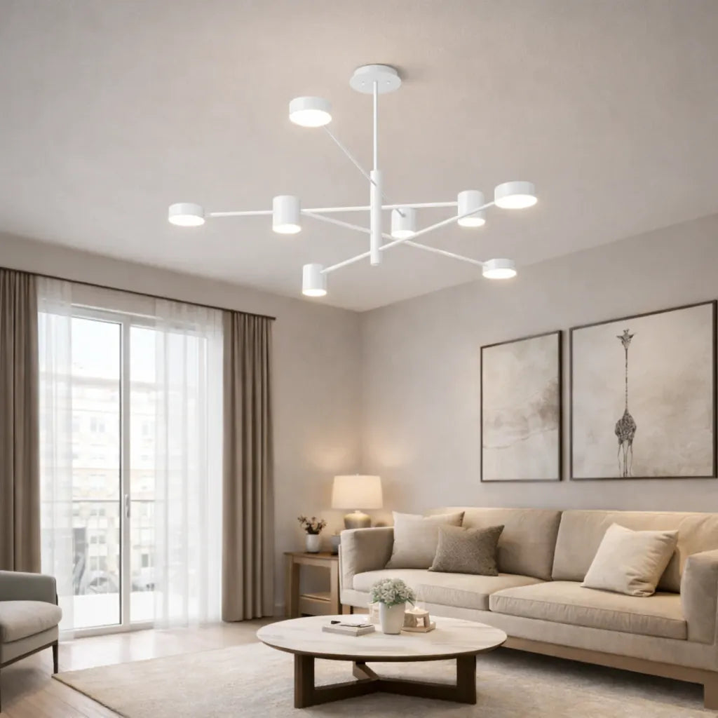 Rise-Light Weiß / 4 Deckenleuchte wohnzimmer modern