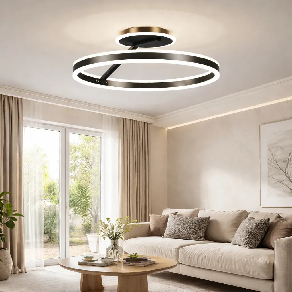 Rise-Light Schwarz Deckenleuchte wohnzimmer