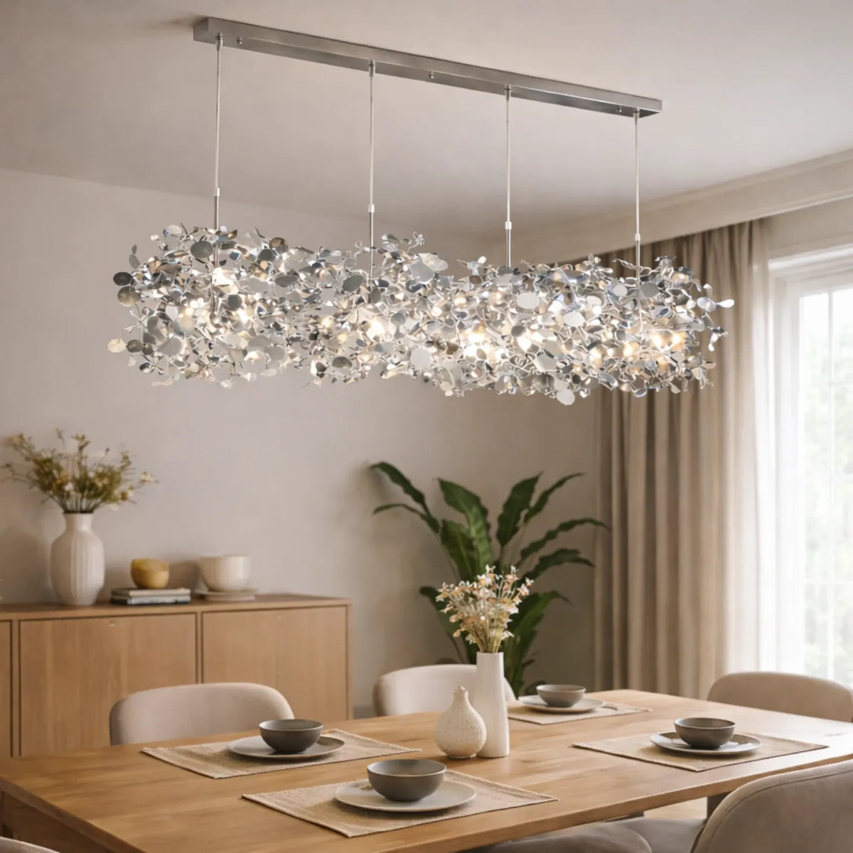 Rise-Light Silber / 1 Deckenleuchten skandinavisch