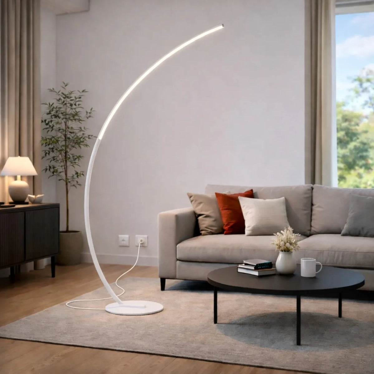 Rise-Light Weiß Design stehlampe