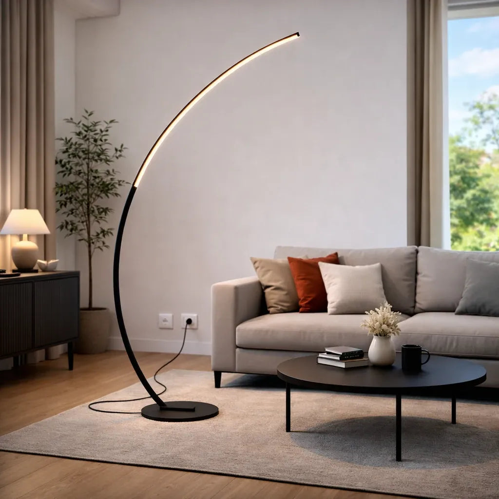 Rise-Light Schwarz Design stehlampe