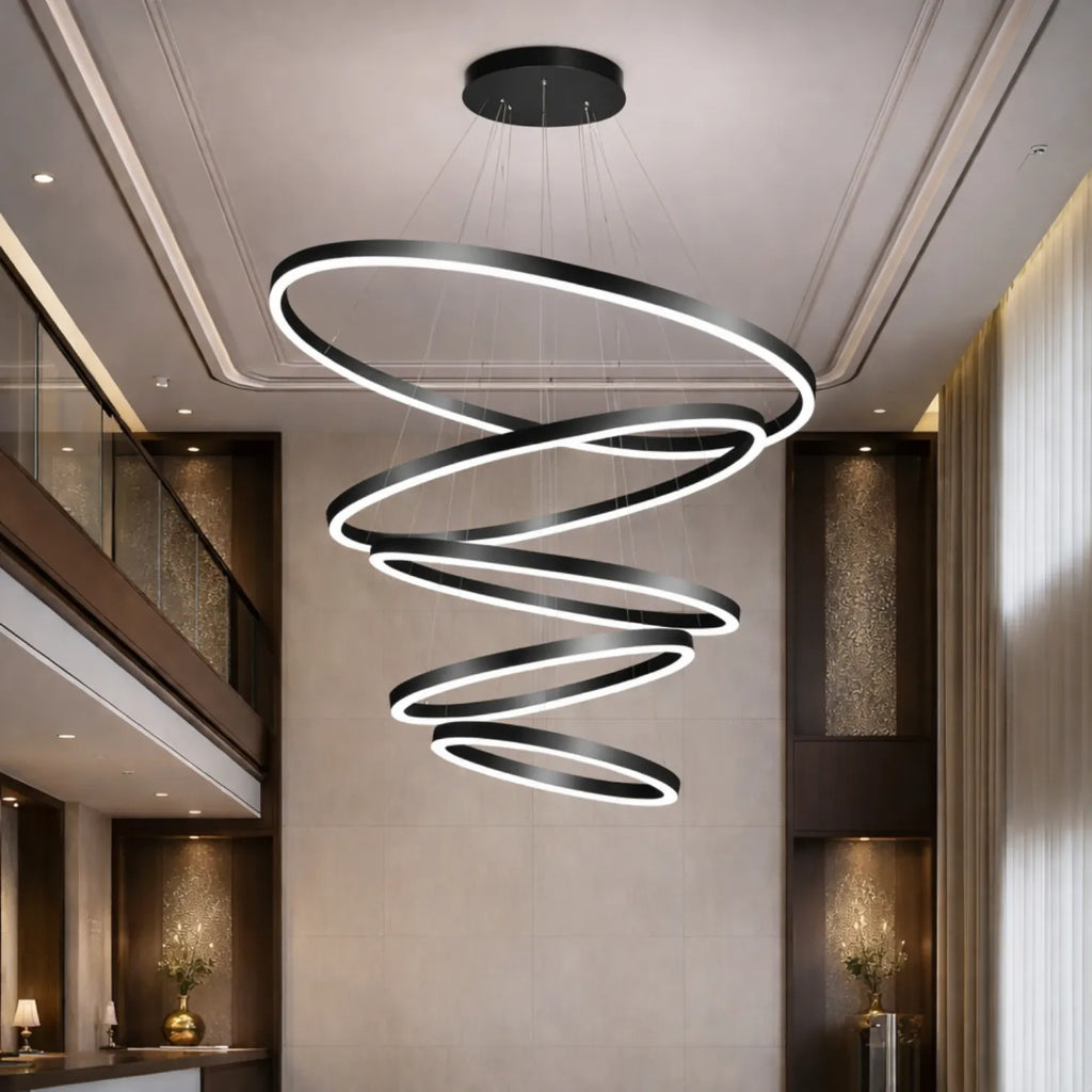 Rise-Light Schwarz / 3 Dimmbar pendelleuchte