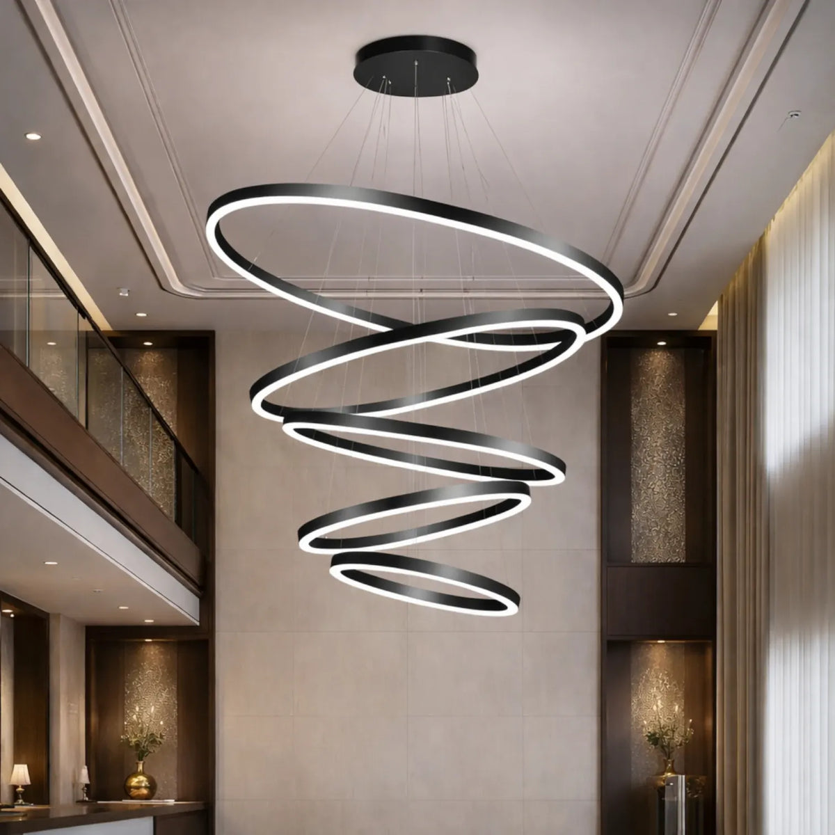 Rise-Light Schwarz / 3 Dimmbar pendelleuchte