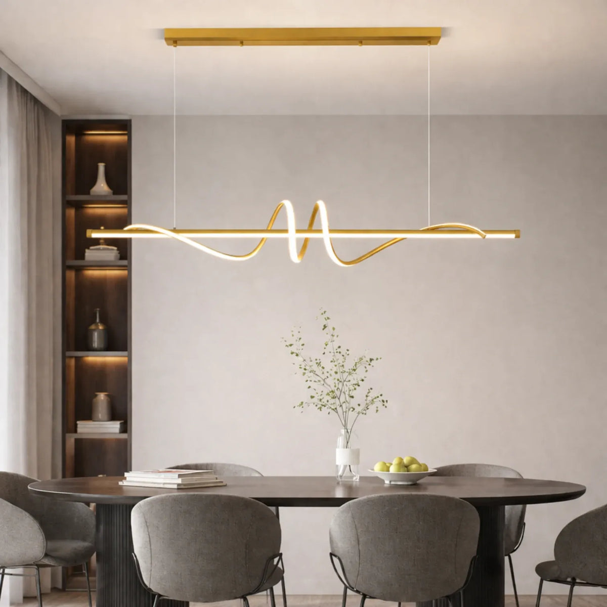 Rise-Light Gold Esstisch pendelleuchte