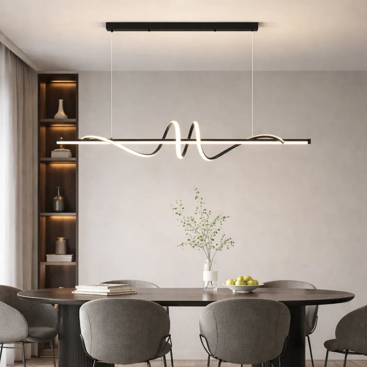 Rise-Light Schwarz Esstisch pendelleuchte