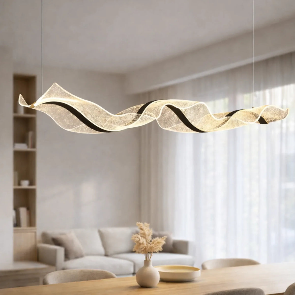 Rise-Light Schwarz Große Nordic Pendelleuchte