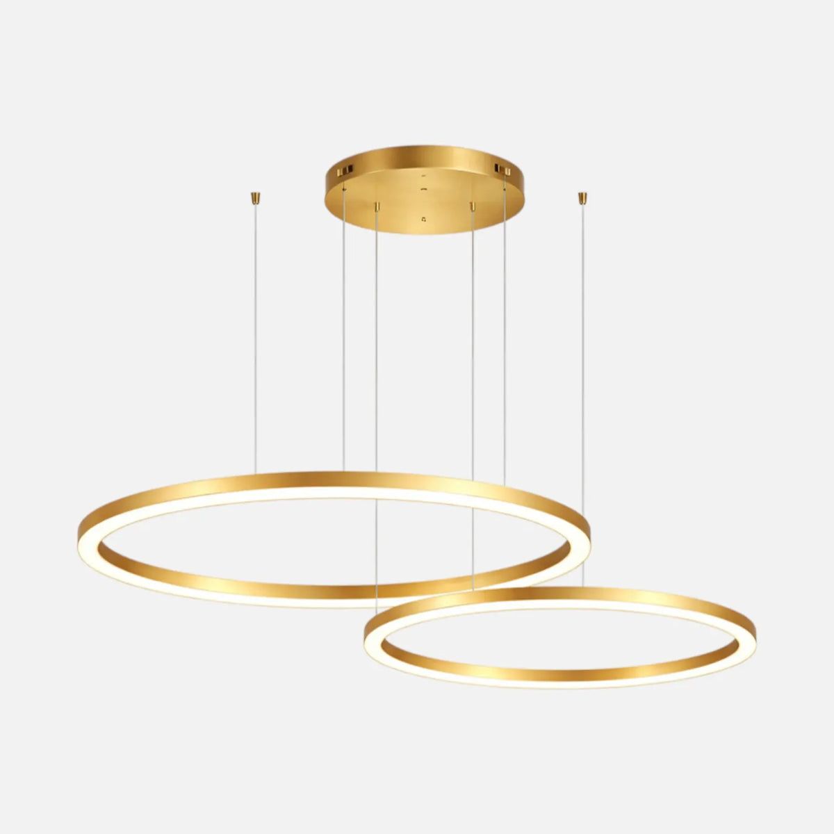 Rise-Light Gold / 2 Ringe Höhenverstellbare pendelleuchten