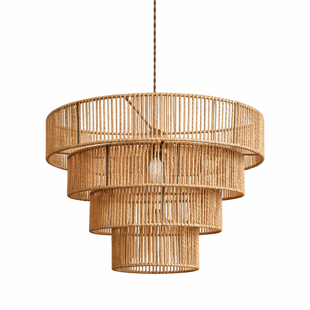 Rise-Light Braun / 3 Japanische pendelleuchte