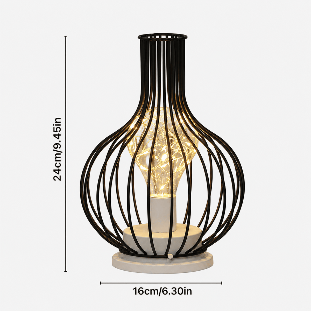 Rise-Light C Kabellose LED Tischlampe batteriebetrieben, Dimmbar, Skandinavisches Design