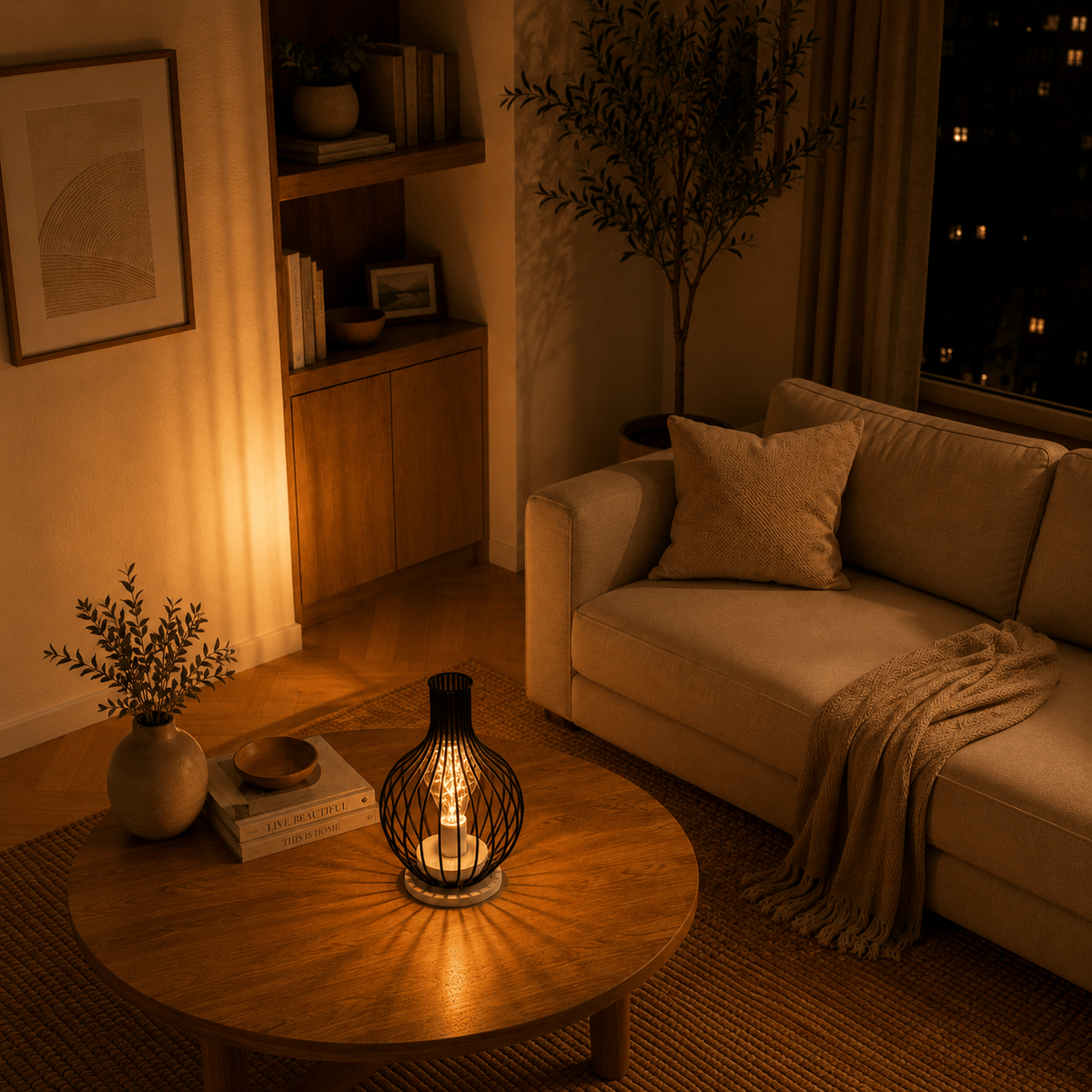 Rise-Light Kabellose LED Tischlampe batteriebetrieben, Dimmbar, Skandinavisches Design