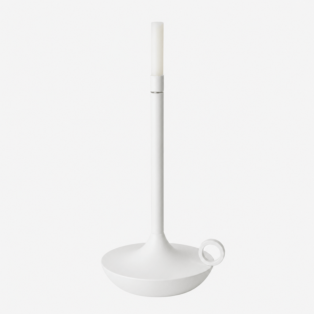 Rise-Light warmweiß Kabellose LED Tischlampe dimmbar, Skandinavische Kerzenhalter Lampe