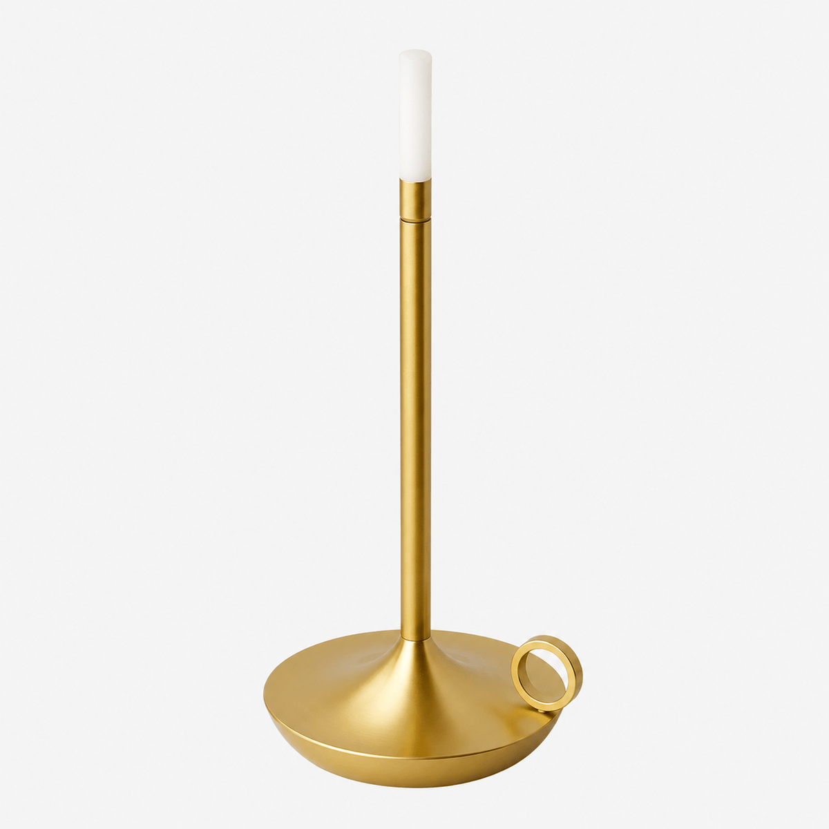 Rise-Light Gold Kabellose LED Tischlampe dimmbar, Skandinavische Kerzenhalter Lampe