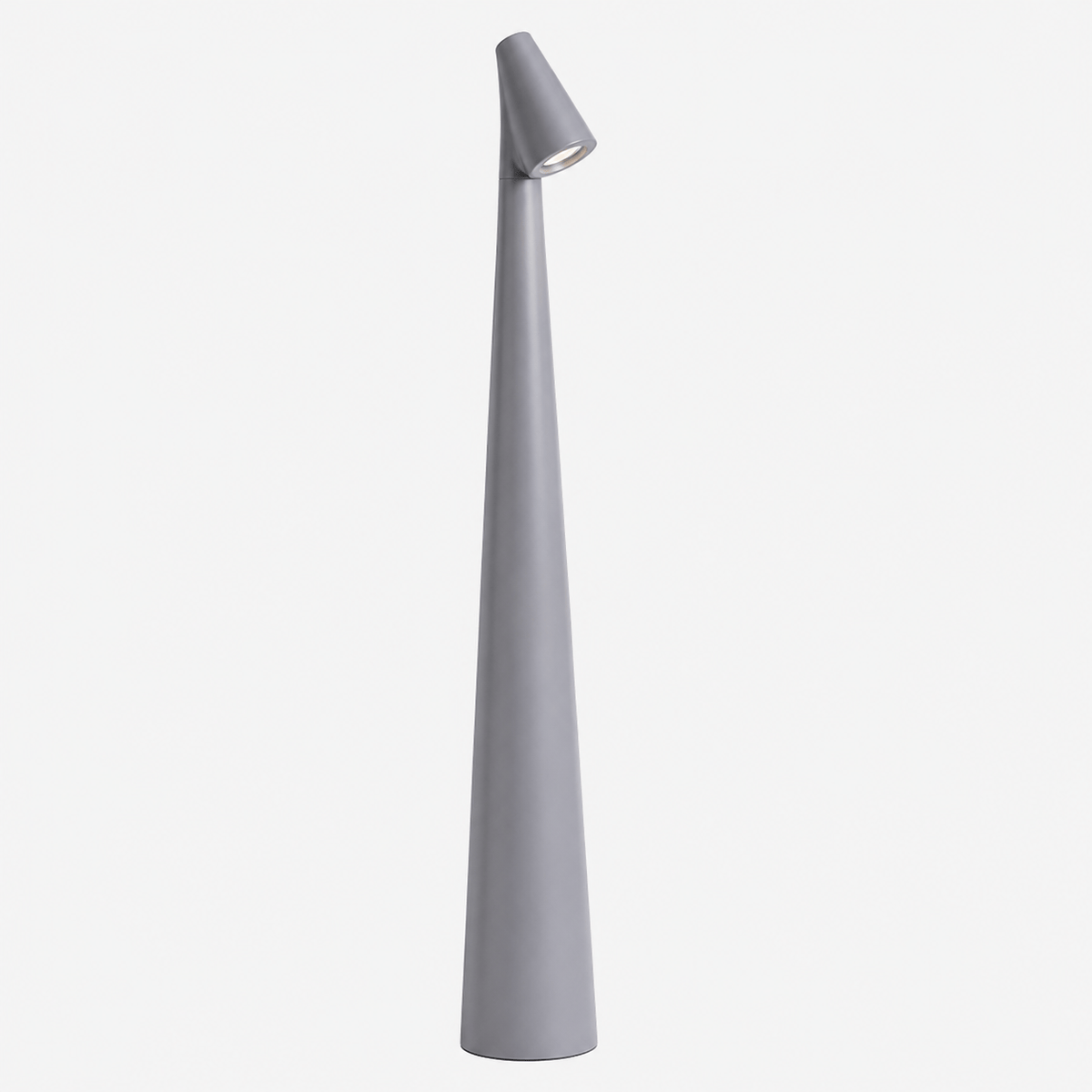 Rise-Light Grau Kabellose LED Tischlampe mit Akku, Dimmbar, Holz Design, USB-C