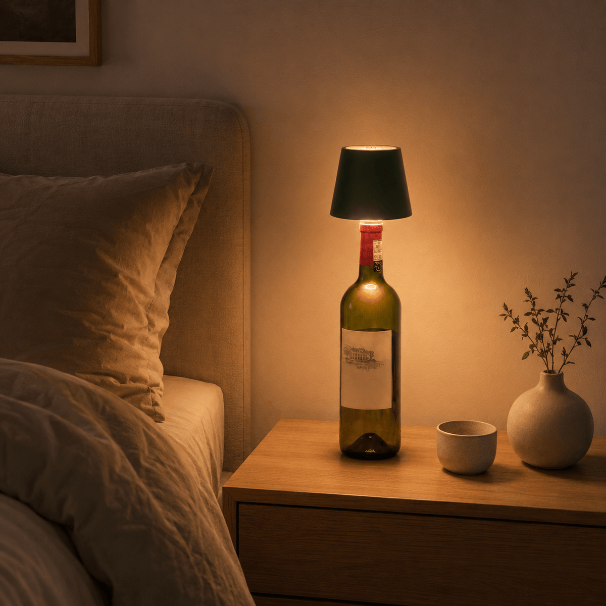 Rise-Light Kabellose wiederaufladbare LED-Flaschenleuchte