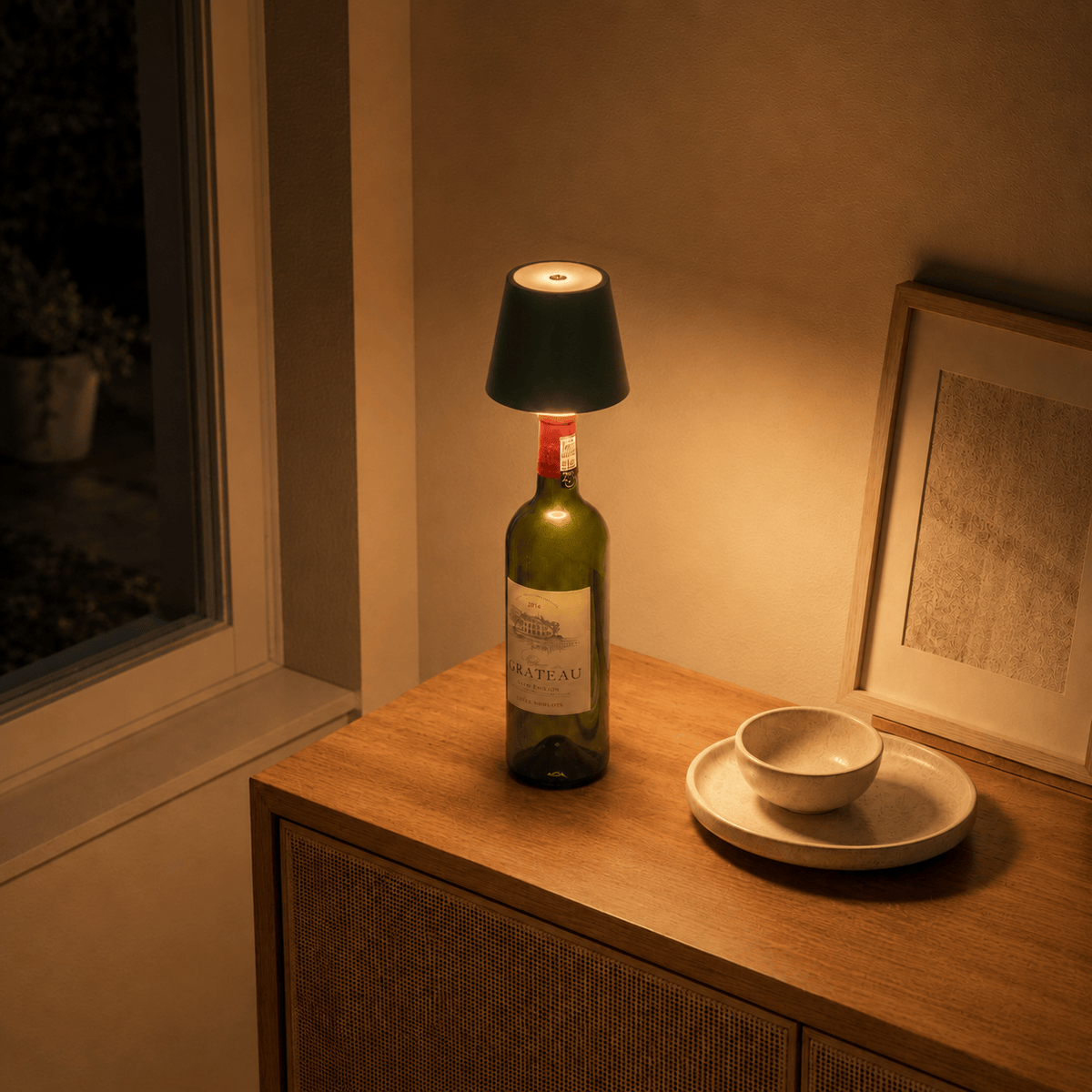 Rise-Light Kabellose wiederaufladbare LED-Flaschenleuchte