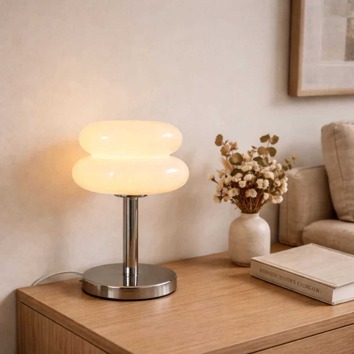 Rise-Light Beige Kleine tischlampe