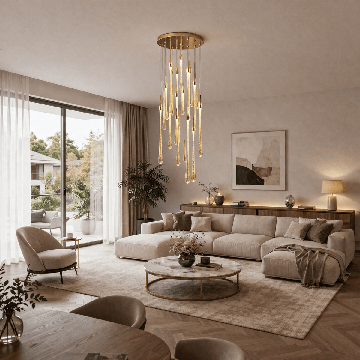 Rise-Light Kristall lampe deckenleuchte