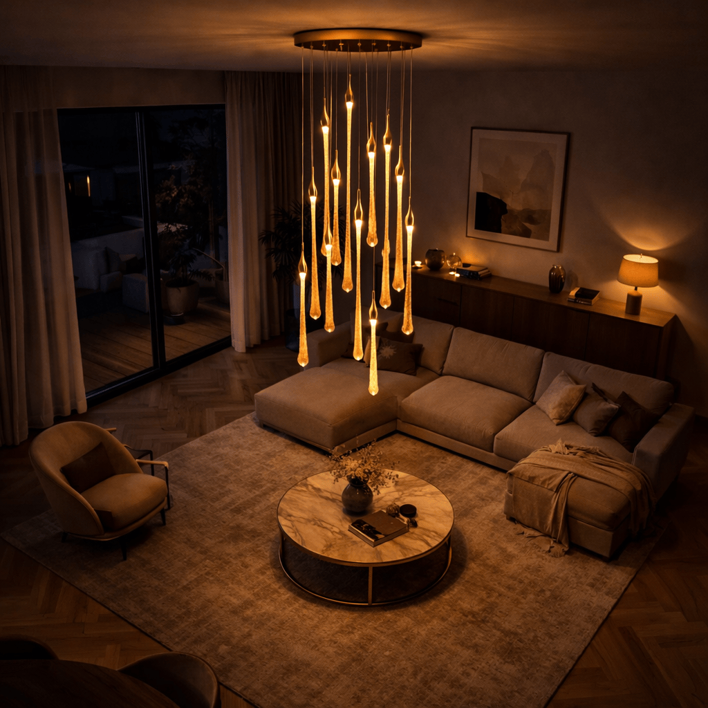 Rise-Light Kristall lampe deckenleuchte