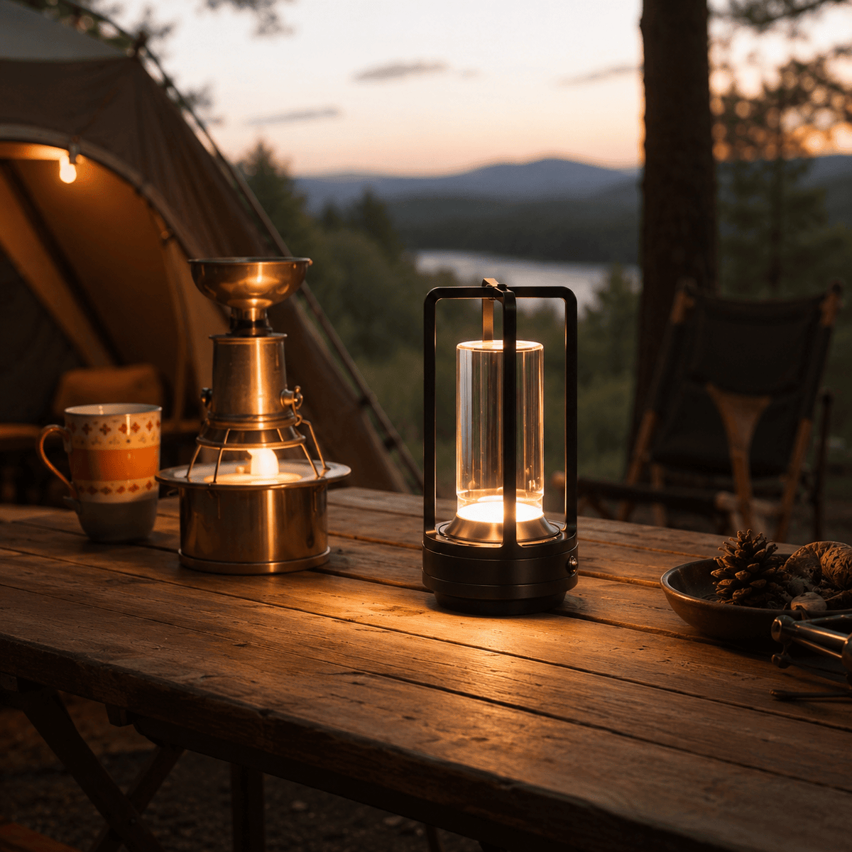 Rise-Light Kristall Tischlampe LED kabellos, Dimmbare Tischleuchte