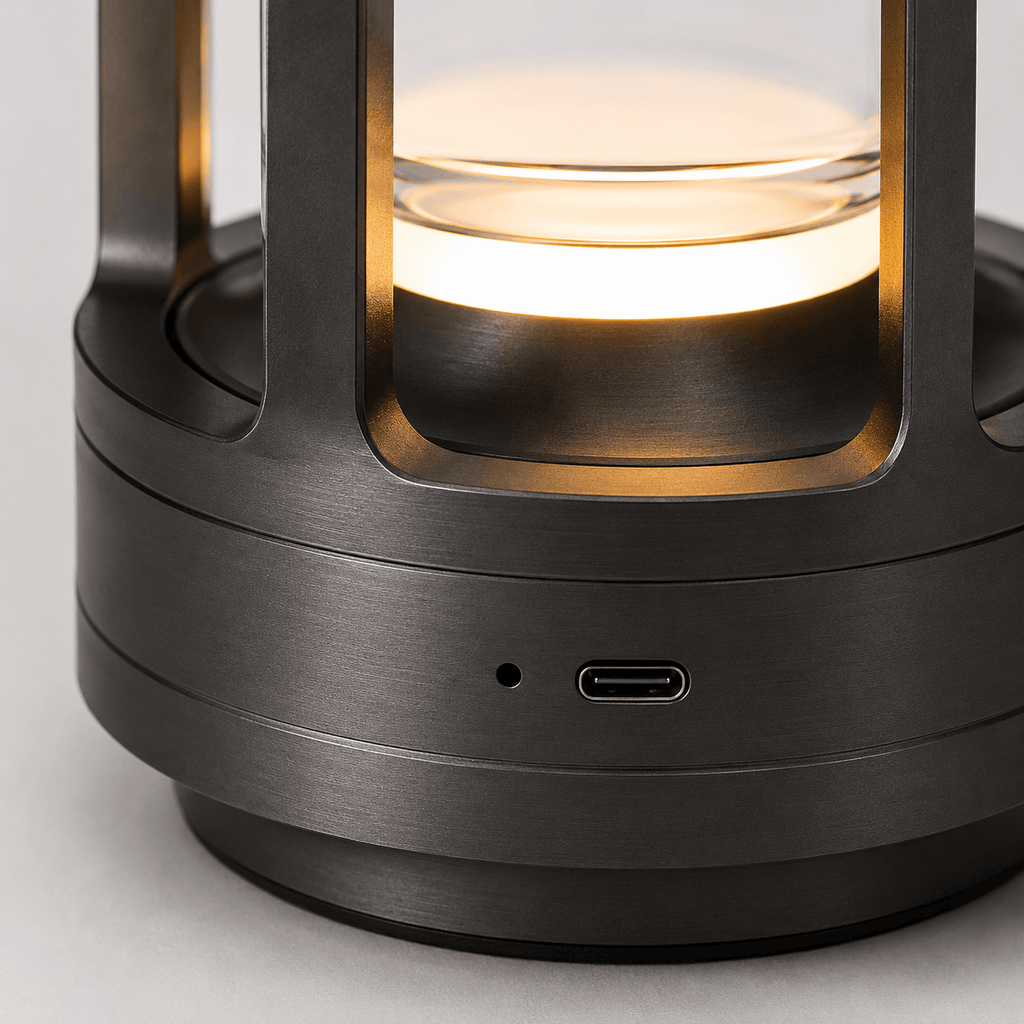 Rise-Light Kristall Tischlampe LED kabellos, Dimmbare Tischleuchte