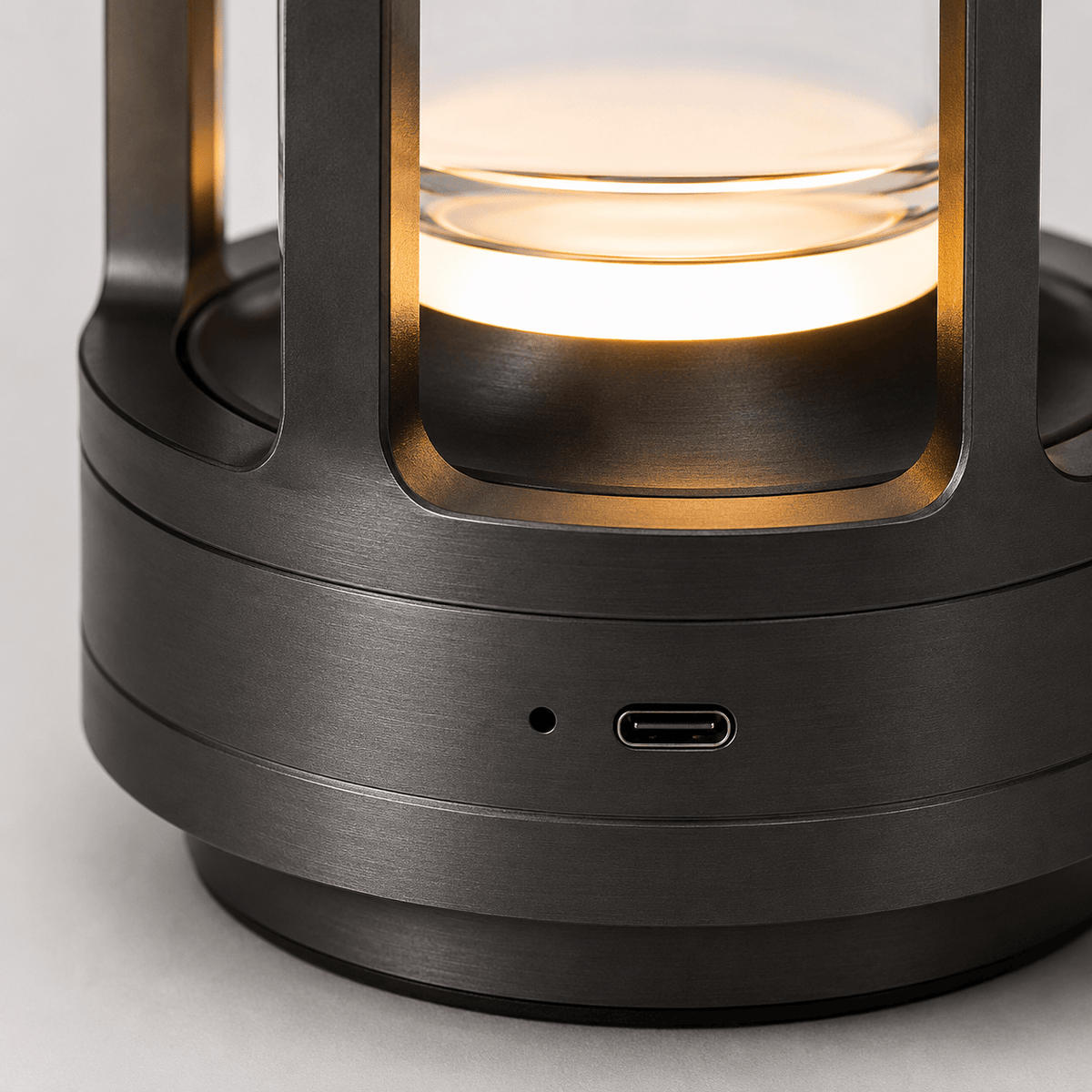 Rise-Light Kristall Tischlampe LED kabellos, Dimmbare Tischleuchte
