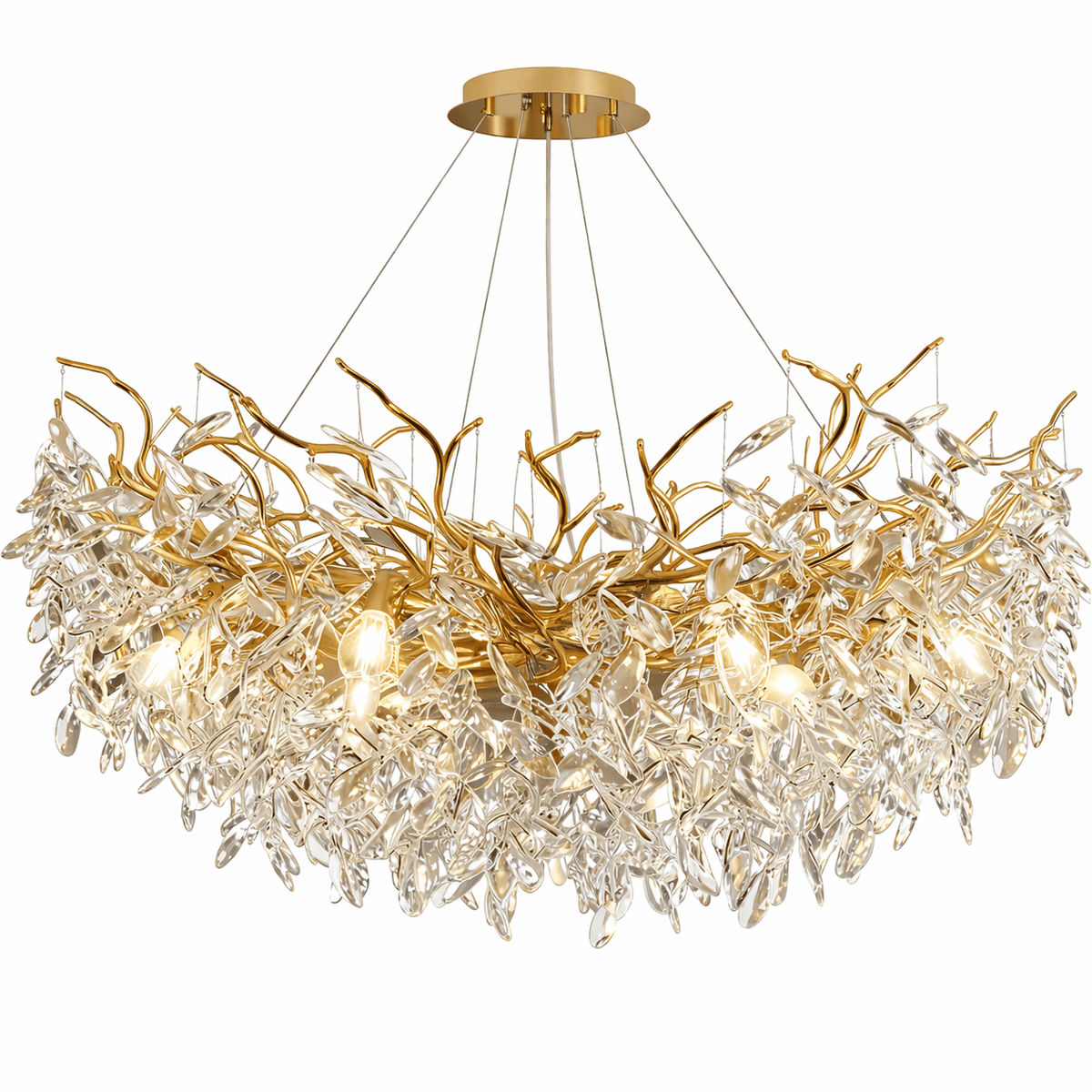Rise-Light Gold / 100 cm Kronleuchter jugendstil