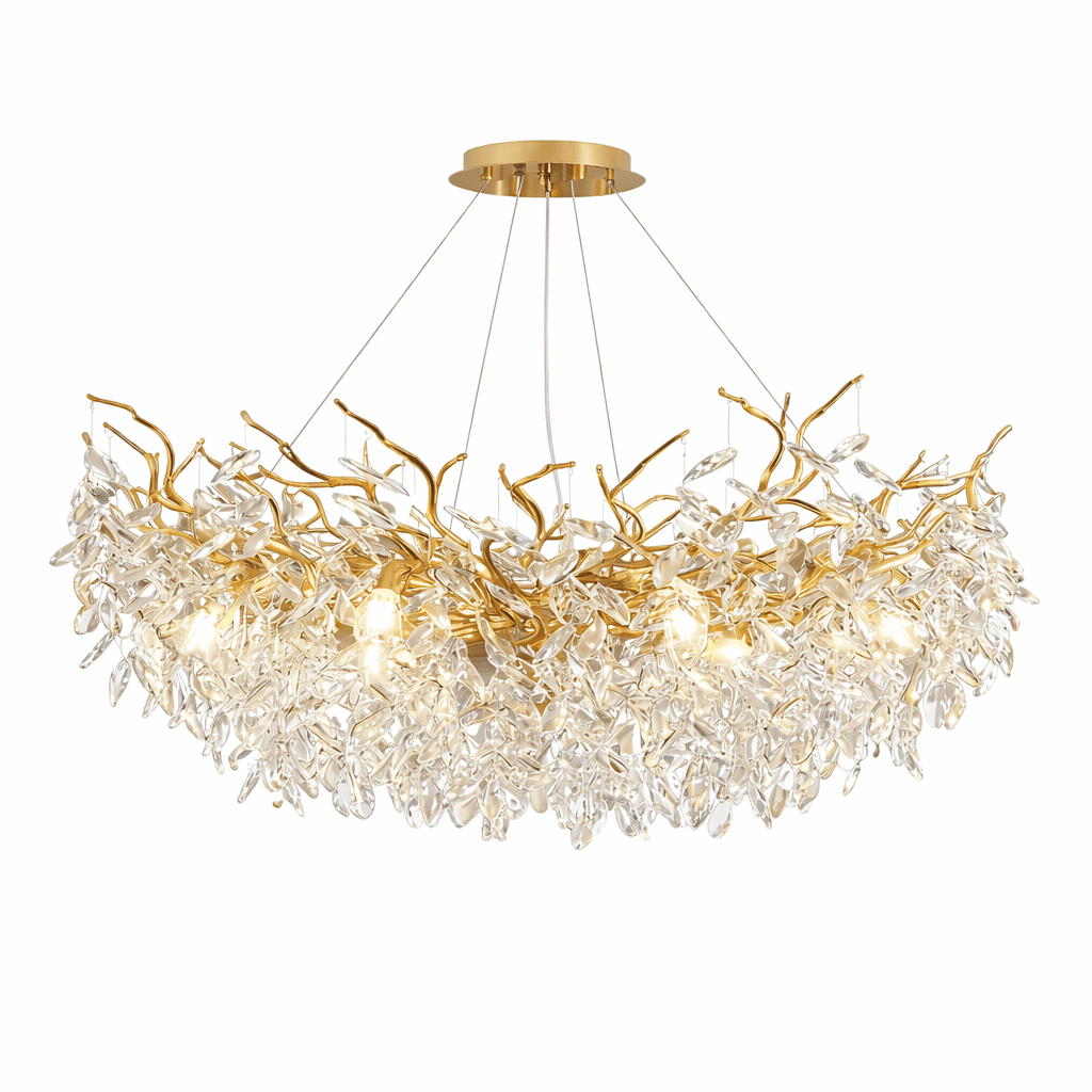 Rise-Light Gold / 80 cm Kronleuchter jugendstil