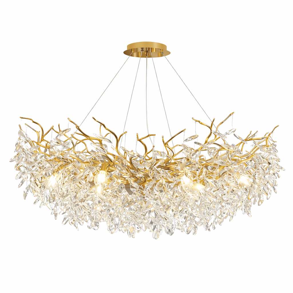 Rise-Light Gold / 60 cm Kronleuchter jugendstil