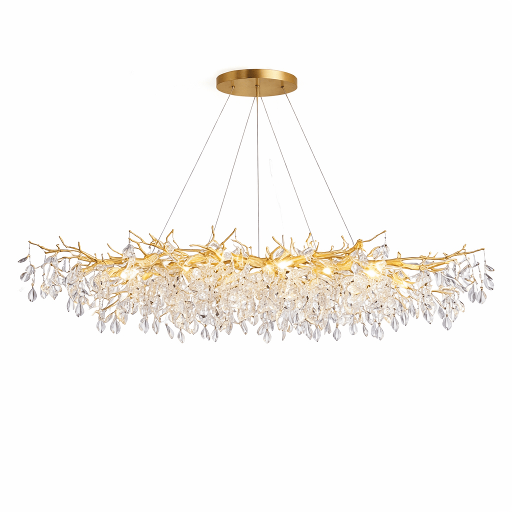 Rise-Light Gold / 180 cm Kronleuchter jugendstil