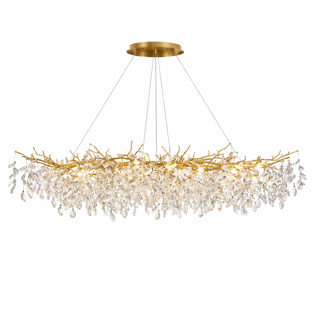 Rise-Light Gold / 160 cm Kronleuchter jugendstil