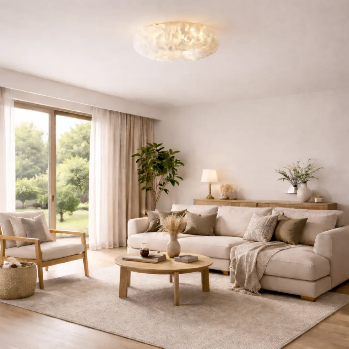 Rise-Light LED-Deckenleuchte mit Federn