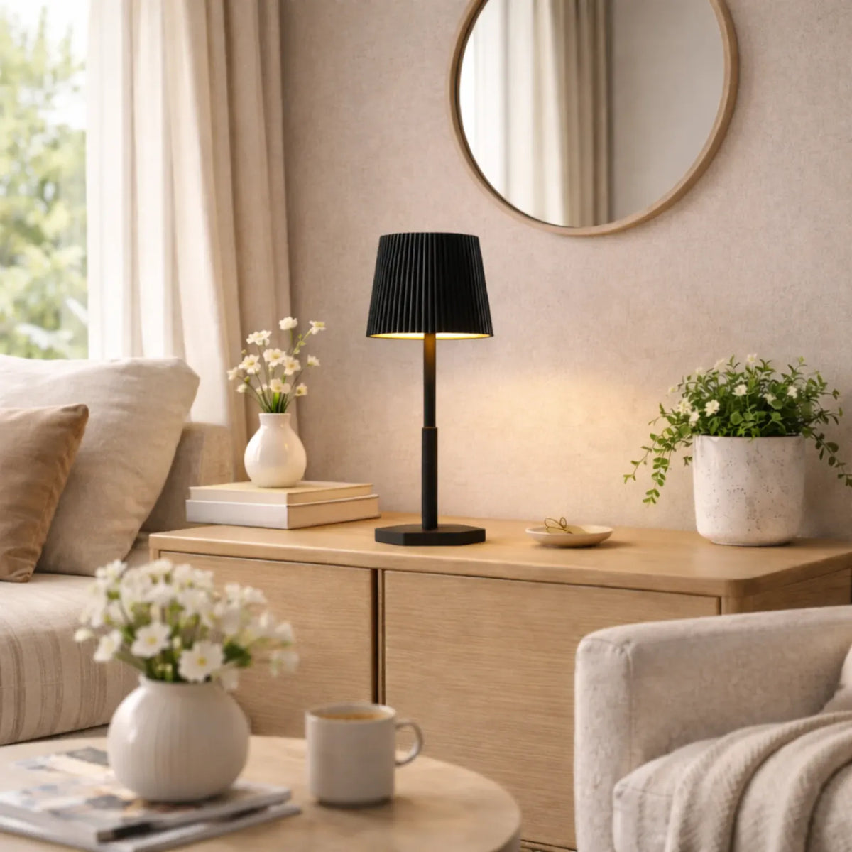 Rise-Light Schwarz Led design tischlampe