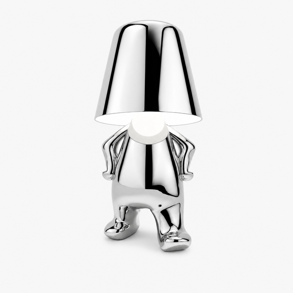 Rise-Light silver  Type E LED Figuren Tischlampe, Kabellos, Touch dimmbar, Modernes Design