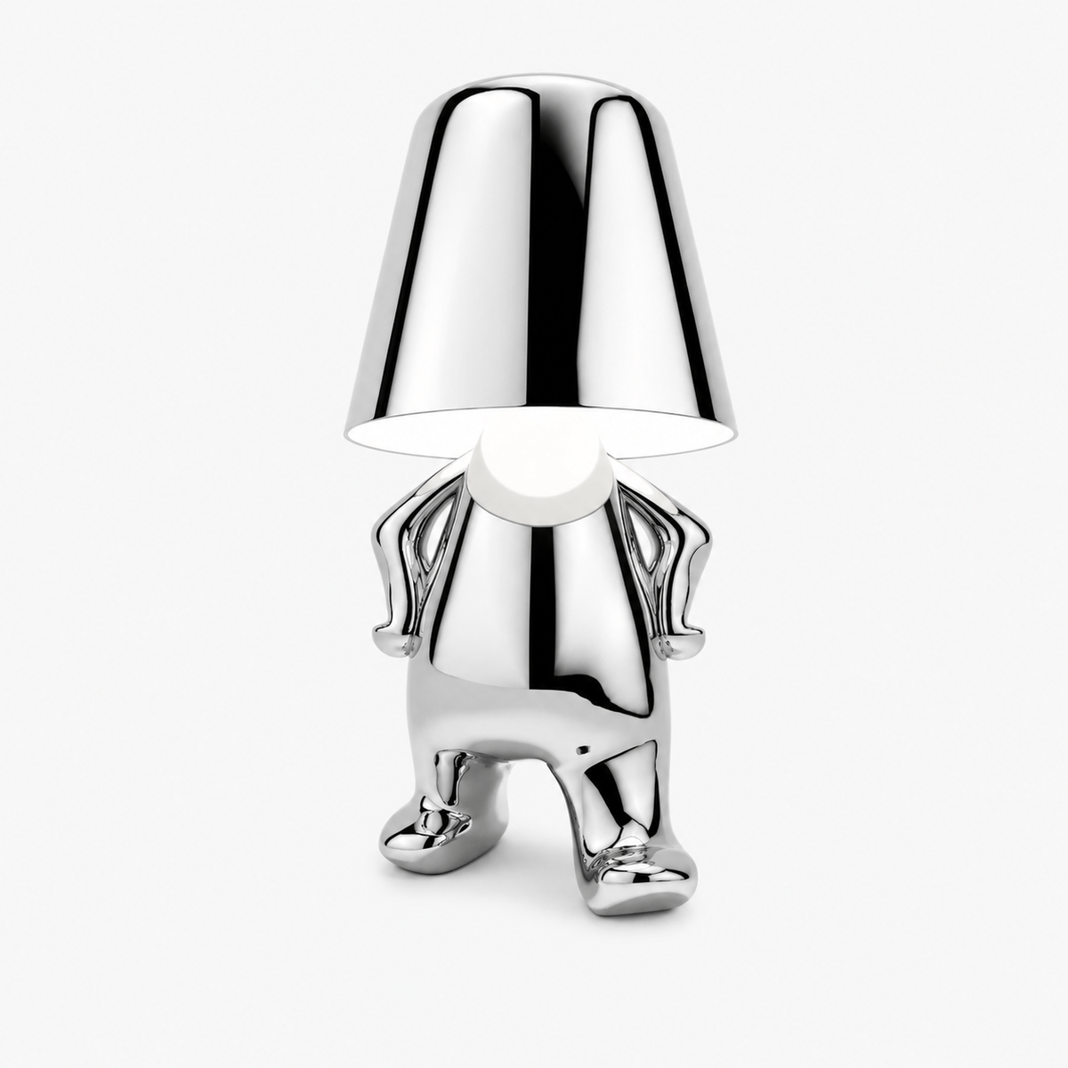 Rise-Light silver  Type E LED Figuren Tischlampe, Kabellos, Touch dimmbar, Modernes Design