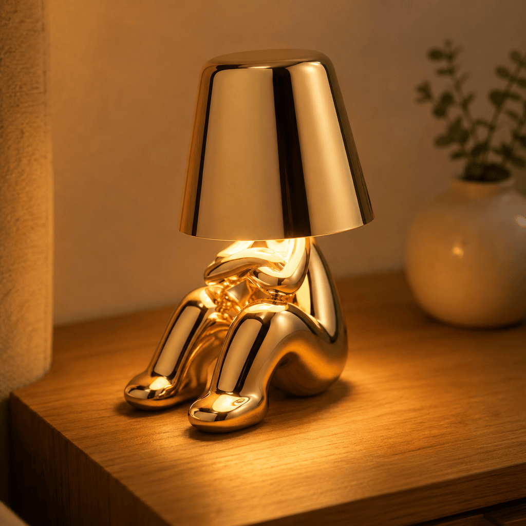 Rise-Light LED Figuren Tischlampe, Kabellos, Touch dimmbar, Modernes Design