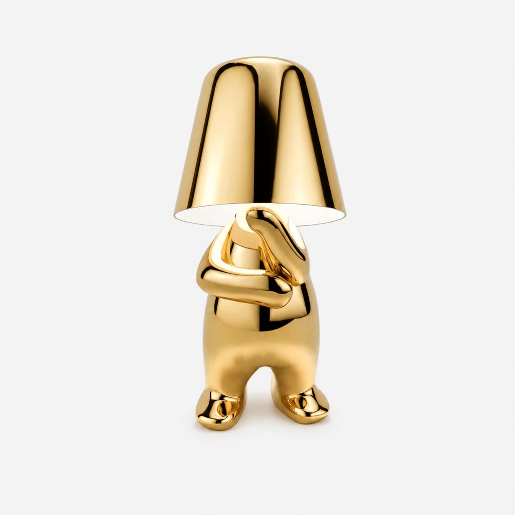 Rise-Light golden  Type D LED Figuren Tischlampe, Kabellos, Touch dimmbar, Modernes Design