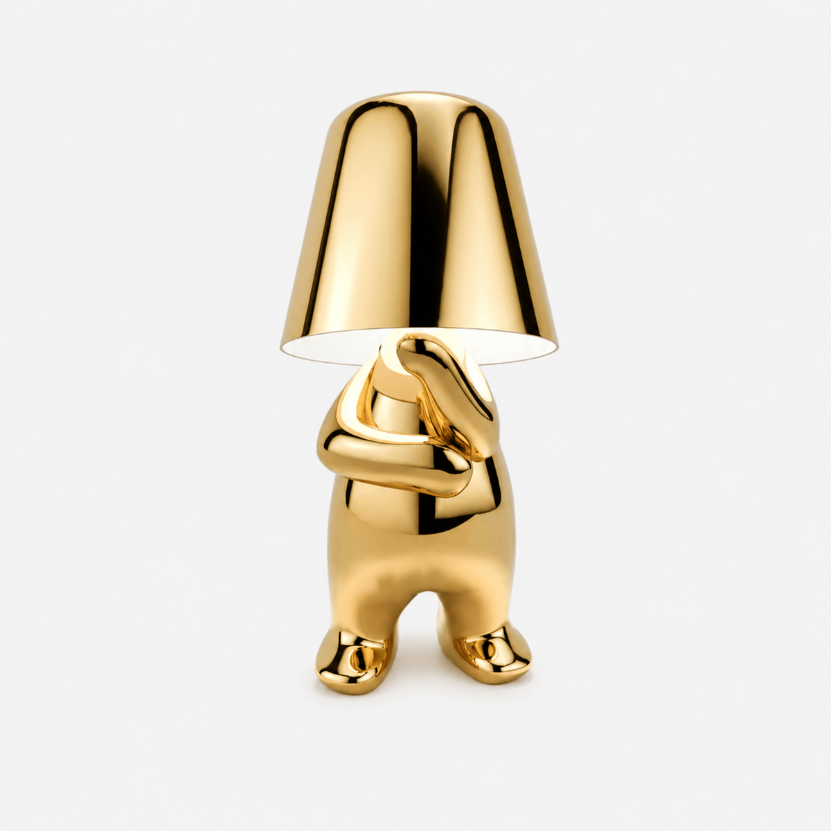 Rise-Light golden  Type D LED Figuren Tischlampe, Kabellos, Touch dimmbar, Modernes Design