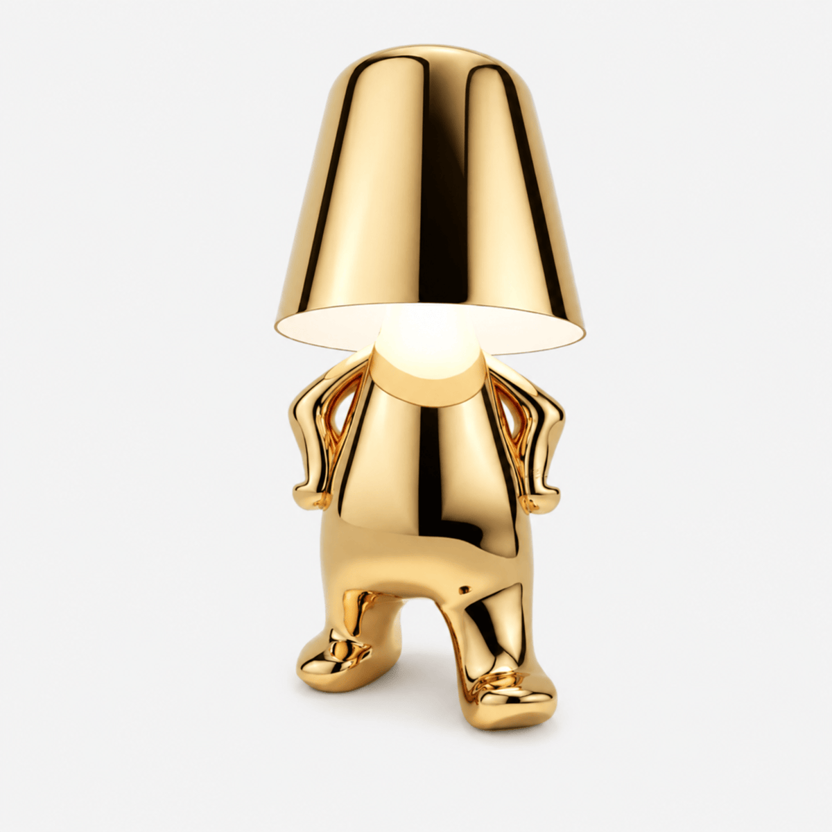 Rise-Light golden  Type E LED Figuren Tischlampe, Kabellos, Touch dimmbar, Modernes Design