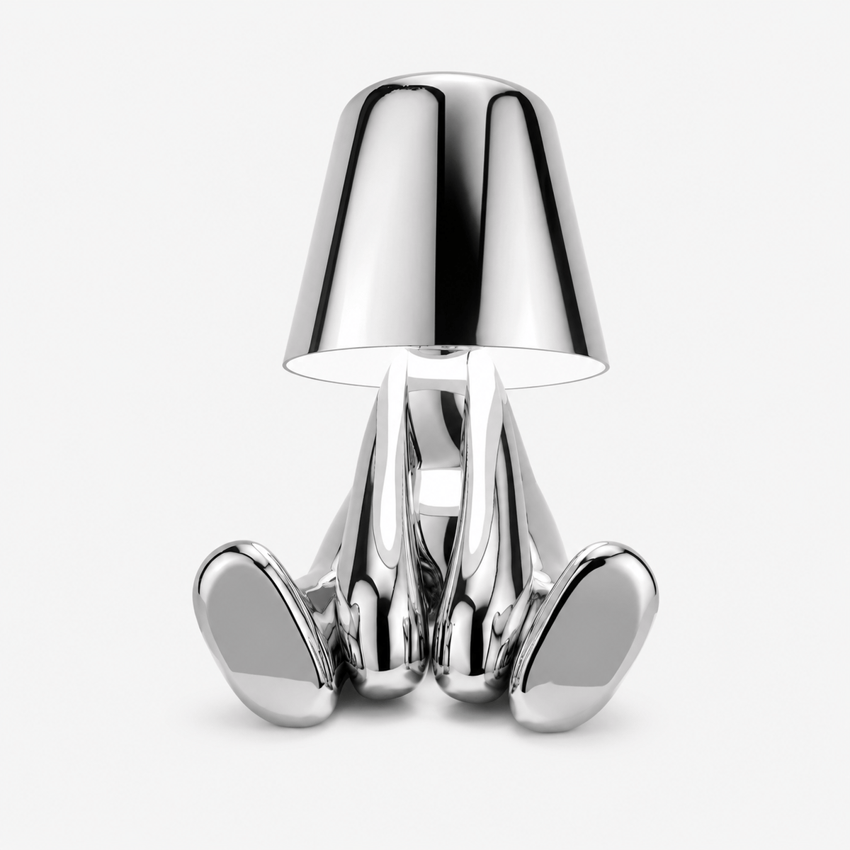 Rise-Light silver  Type A LED Figuren Tischlampe, Kabellos, Touch dimmbar, Modernes Design