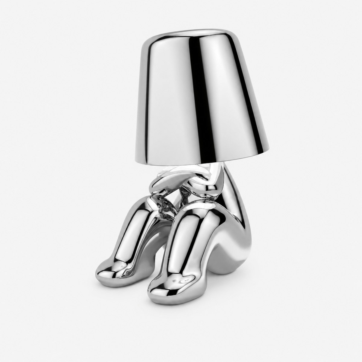 Rise-Light silver  Type B LED Figuren Tischlampe, Kabellos, Touch dimmbar, Modernes Design